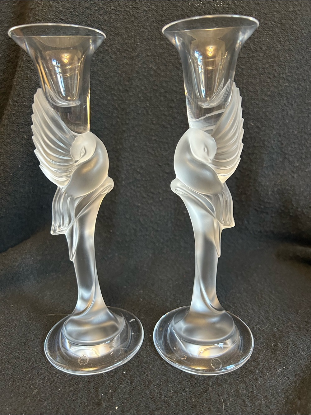 Vintage Faberge Snow DovesCandlestick Pair
